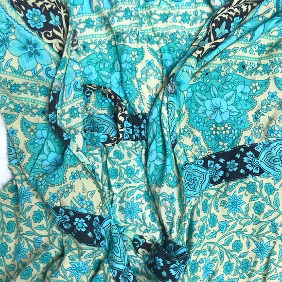 Spell Aloha Fox Wrap Dress in Mermaid 🧜‍♀️ - Picture 7 of 9